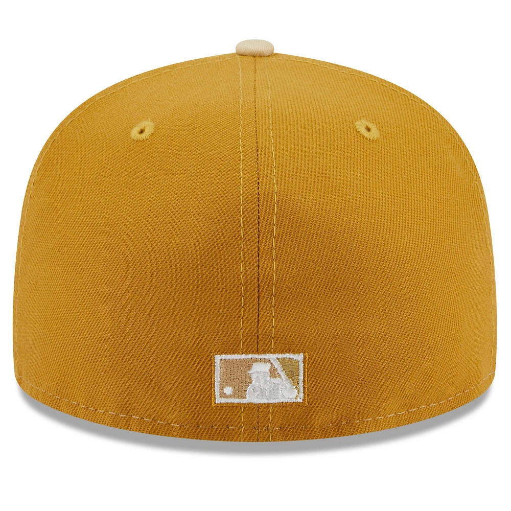 Casquette ajustée 59FIFTY 50e anniversaire des Dodgers de Los Angeles New Era or/crème pour homme