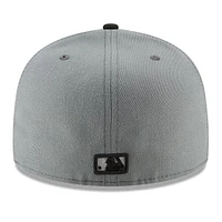 Men's New Era Gray/Black Los Angeles Dodgers Two-Tone 59FIFTY Fitted Hat