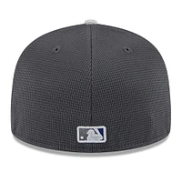 Men's New Era Gray/Royal Los Angeles Dodgers 2025 Batting Practice 59FIFTY Fitted Hat