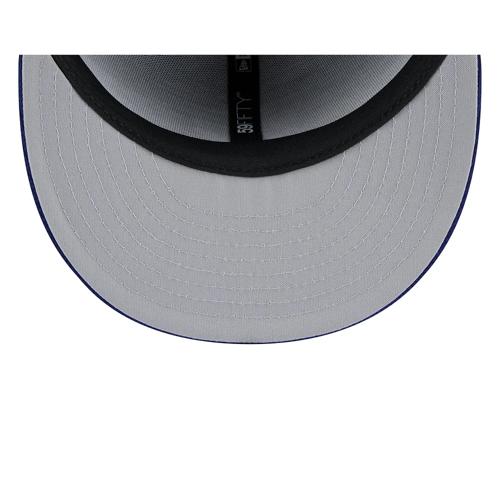 Men's New Era Gray/Royal Los Angeles Dodgers 2025 Batting Practice 59FIFTY Fitted Hat
