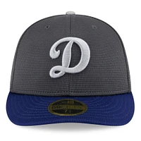 Men's New Era  Gray/Royal Los Angeles Dodgers 2025 Batting Practice Low Profile 59FIFTY Fitted Hat