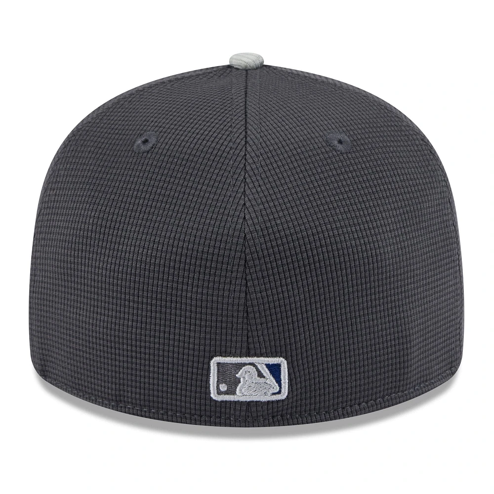 Men's New Era  Gray/Royal Los Angeles Dodgers 2025 Batting Practice Low Profile 59FIFTY Fitted Hat