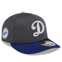 Men's New Era  Gray/Royal Los Angeles Dodgers 2025 Batting Practice Low Profile 59FIFTY Fitted Hat