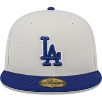 Men's New Era Gray/Royal Los Angeles Dodgers World Class Back Patch 59FIFTY Fitted Hat