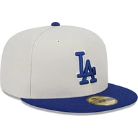 Men's New Era Gray/Royal Los Angeles Dodgers World Class Back Patch 59FIFTY Fitted Hat