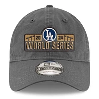 Men's New Era Gray Los Angeles Dodgers 2024 National League Champions Locker Room 9TWENTY Adjustable Hat