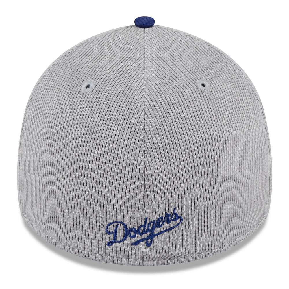 Men's New Era  Gray Los Angeles Dodgers 2025 Batting Practice 39THIRTY Flex Hat