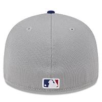 Men's New Era  Gray Los Angeles Dodgers 2025 Batting Practice Low Profile 59FIFTY Fitted Hat