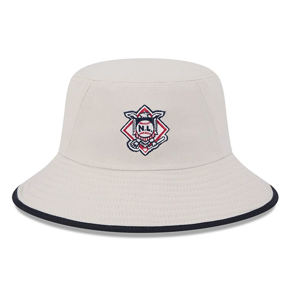 Men's New Era  Khaki Los Angeles Dodgers 2024 Fourth of July Bucket Hat