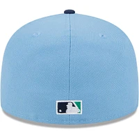 Men's New Era Light Blue/Navy Los Angeles Dodgers Green Undervisor 59FIFTY Fitted Hat