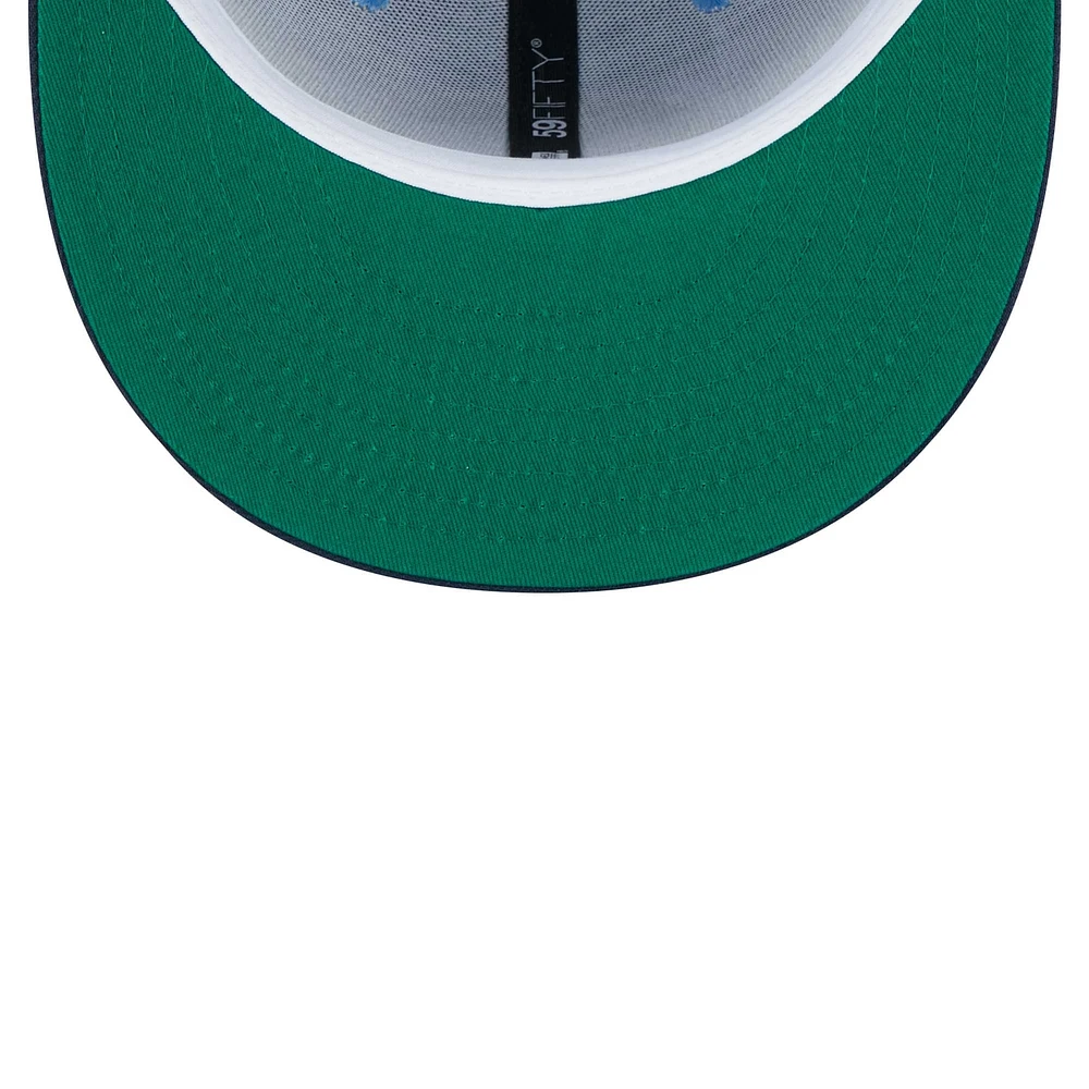 Men's New Era Light Blue/Navy Los Angeles Dodgers Green Undervisor 59FIFTY Fitted Hat