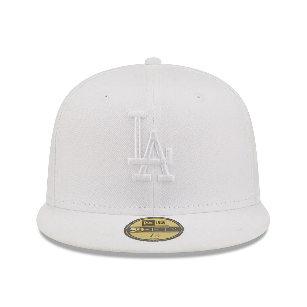 Men's New Era Los Angeles Dodgers White on 59FIFTY Fitted Hat