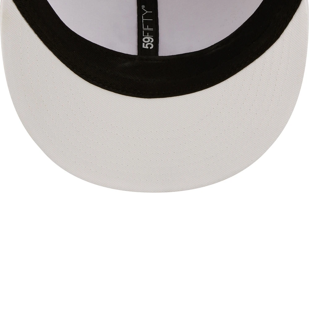 Men's New Era Los Angeles Dodgers White on 59FIFTY Fitted Hat