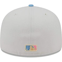 Men's New Era Natural Los Angeles Dodgers Beach Front 59FIFTY Fitted Hat