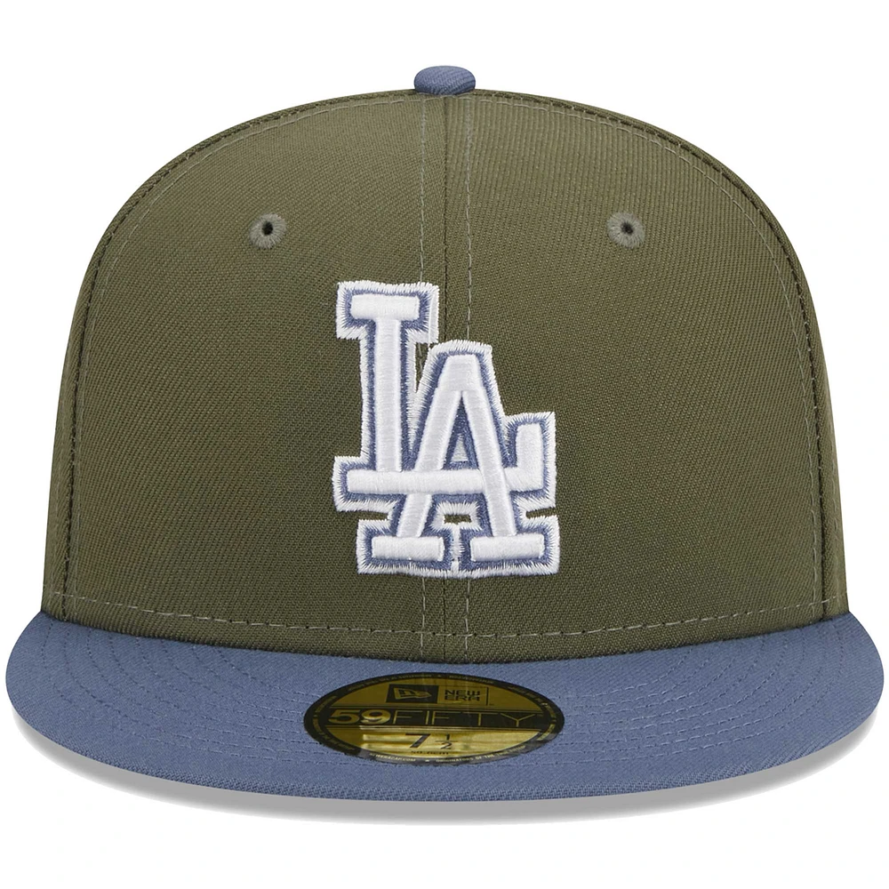 Men's New Era Olive/Blue Los Angeles Dodgers 59FIFTY Fitted Hat