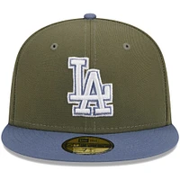 Men's New Era Olive/Blue Los Angeles Dodgers 59FIFTY Fitted Hat