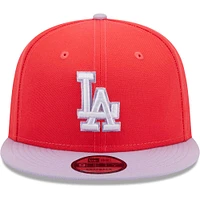 Men's New Era Red/Purple Los Angeles Dodgers Spring Basic Two-Tone 9FIFTY Snapback Hat