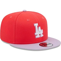 Men's New Era Red/Purple Los Angeles Dodgers Spring Basic Two-Tone 9FIFTY Snapback Hat