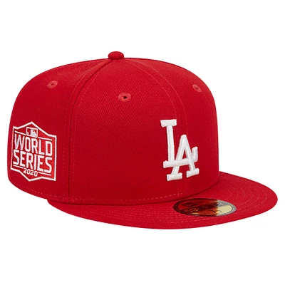 Casquette ajustée 59FIFTY rouge avec logo des Dodgers de Los Angeles New Era pour homme