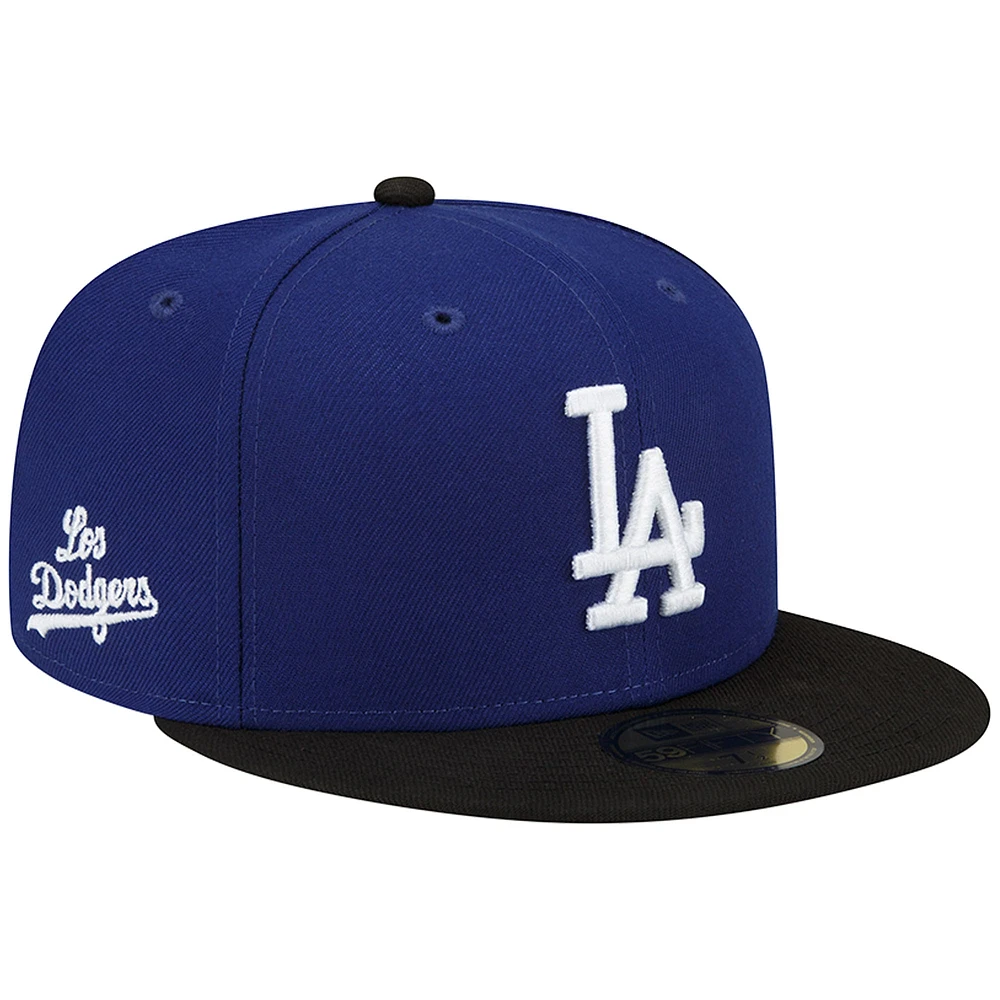 Casquette ajustée 59FIFTY Los Angeles Dodgers 2022 City Connect New Era pour homme, bleu roi/noir