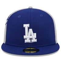 Men's New Era Royal/Gray Los Angeles Dodgers Gameday Sideswipe 59FIFTY Fitted Hat