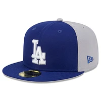 Men's New Era Royal/Gray Los Angeles Dodgers Gameday Sideswipe 59FIFTY Fitted Hat