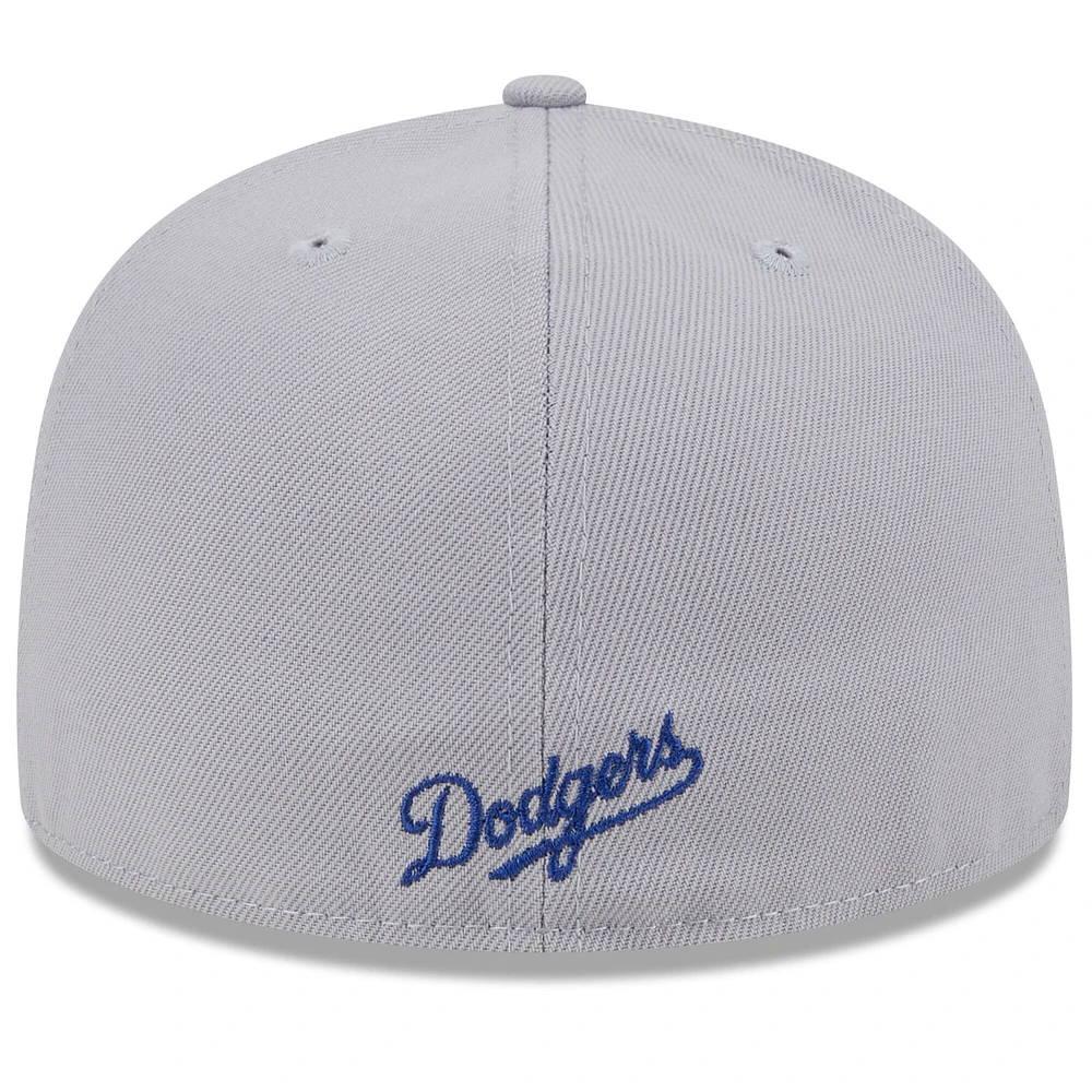 Men's New Era Royal/Gray Los Angeles Dodgers Gameday Sideswipe 59FIFTY Fitted Hat
