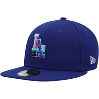 Casquette ajustée 59FIFTY Polar Lights Royal Los Angeles Dodgers New Era pour homme
