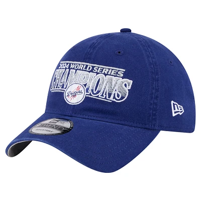 Casquette ajustable 9TWENTY pour homme New Era Royal Los Angeles Dodgers Champions de la série mondiale 2024
