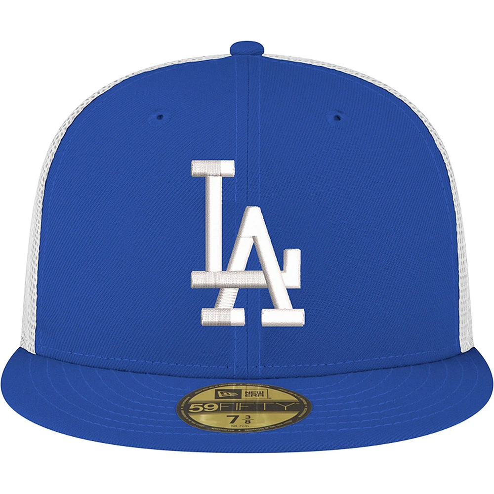 Men's New Era Royal Los Angeles Dodgers Team Color 59FIFTY Trucker Fitted Hat