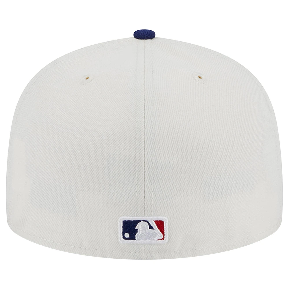Men's New Era Stone/Royal Los Angeles Dodgers Retro 59FIFTY Fitted Hat