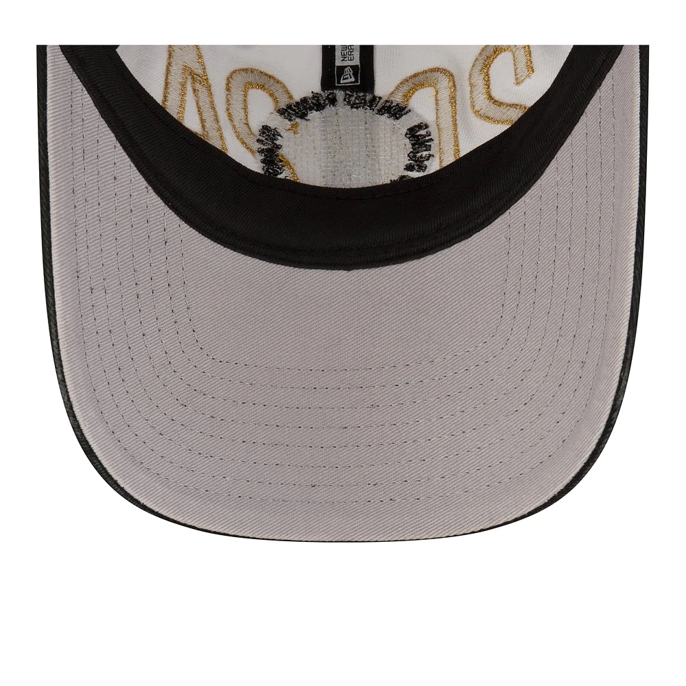 Men's New Era White/Black Los Angeles Dodgers 2024 World Series Champions Locker Room 9TWENTY Adjustable Hat