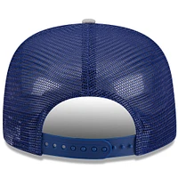 Men's New Era White/Gray Los Angeles Dodgers Team Foam Front A-Frame Trucker 9FIFTY Snapback Hat