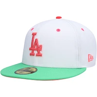Men's New Era White/Green Los Angeles Dodgers  Watermelon Lolli 59FIFTY Fitted Hat