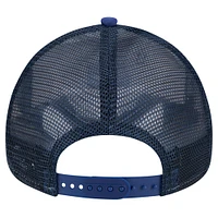 Men's New Era White/Royal Los Angeles Dodgers Checkered Flag A-Frame Trucker 9FORTY Adjustable Hat