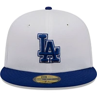 Men's New Era White/Royal Los Angeles Dodgers Optic 59FIFTY Fitted Hat