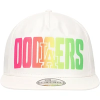 Men's New Era White Los Angeles Dodgers Spring Spectrum Golfer Snapback Hat