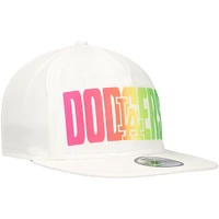 Men's New Era White Los Angeles Dodgers Spring Spectrum Golfer Snapback Hat
