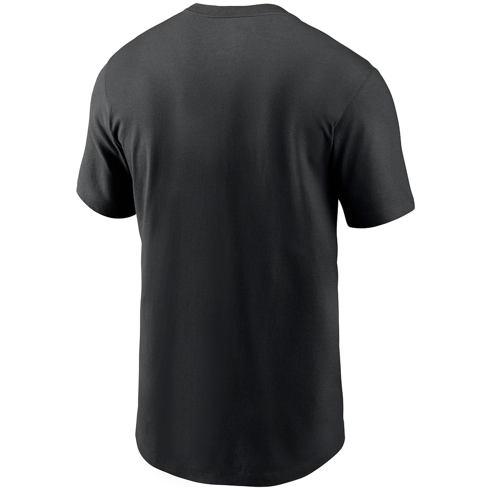 T-shirt Nike noir Los Angeles Dodgers Local Nickname Skyline pour homme