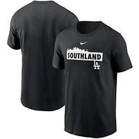 T-shirt Nike noir Los Angeles Dodgers Local Nickname Skyline pour homme