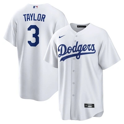 Maillot Nike Chris Taylor blanc réplique des Los Angeles Dodgers pour homme