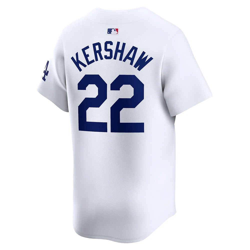 Men's Nike Clayton Kershaw White Los Angeles Dodgers Home Limited Player Jersey