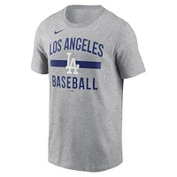 Men's Nike  Heather Gray Los Angeles Dodgers Arched T-Shirt
