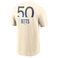 Men's Nike Mookie Betts Cream Los Angeles Dodgers 2024 City Connect Fuse Name & Number T-Shirt