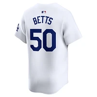 Maillot de joueur Nike Mookie Betts pour hommes, blanc, Los Angeles Dodgers Home Limited Player