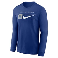 Men's Nike Royal Los Angeles Dodgers Local Logo Swoosh Lockup Long Sleeve T-Shirt