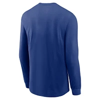 Men's Nike Royal Los Angeles Dodgers Local Logo Swoosh Lockup Long Sleeve T-Shirt