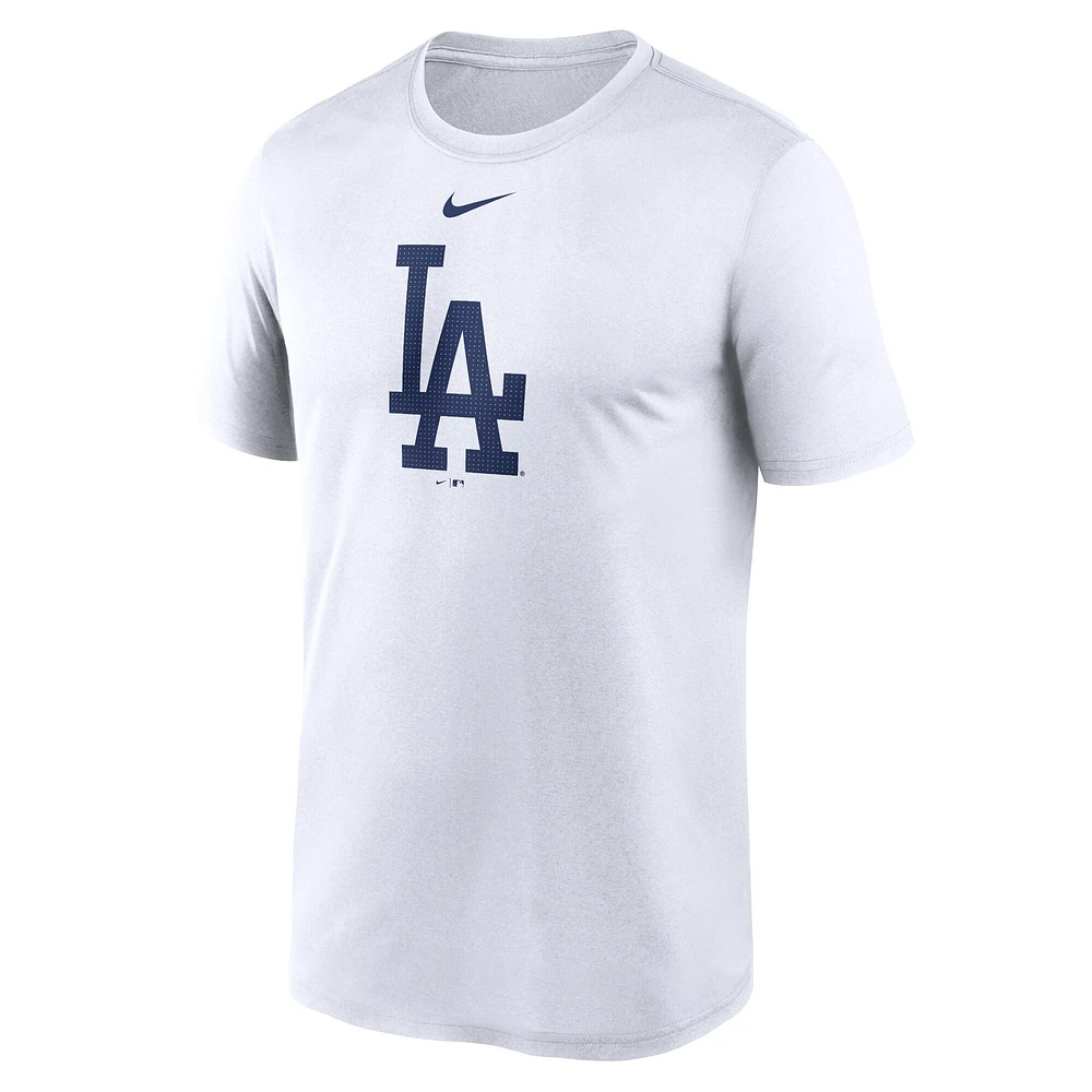 Men's Nike  White Los Angeles Dodgers Legend Fuse Large Logo Performance T-Shirt