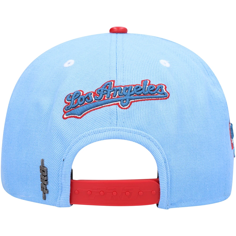 Men's Pro Standard  White/Light Blue Los Angeles Dodgers Blue Raspberry Ice Cream Drip Snapback Hat