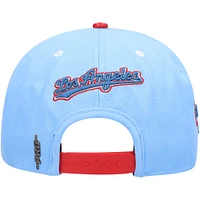 Men's Pro Standard  White/Light Blue Los Angeles Dodgers Blue Raspberry Ice Cream Drip Snapback Hat